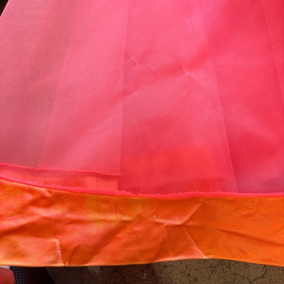 Vintage 60s Sears Sheer Babydoll Neon Hot Pink Nighty Lingerie Teddy Peignoir - Picture 9 of 11